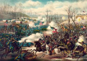 Battle of Pea Ridge, Arkansas by Kurz & Allison.