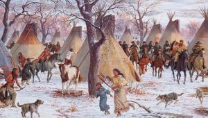 Battle of Washita, Oklahoma by Steven Lang