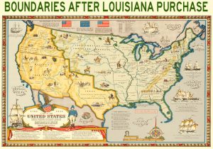 Boundaries after the Louisiana Purchase and the Florida Acquisition by Karl Smith, 1958. Boundaries after Louisiana Purchase and Florida Acquisition by Karl Smith, 1958.