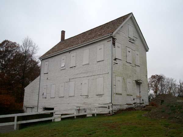 The Print Shop, constructed in about 1890, is the last remaining historic building at Brook Farm. The building is not associated with the Transcendentalist utopian community that briefly flourished on the property in the mid-19th century. It was built by the Lutheran Church, which operated the Martin Luther Orphan’s Home on the property from 1871 to 1944. Photo courtesy Wikipedia.