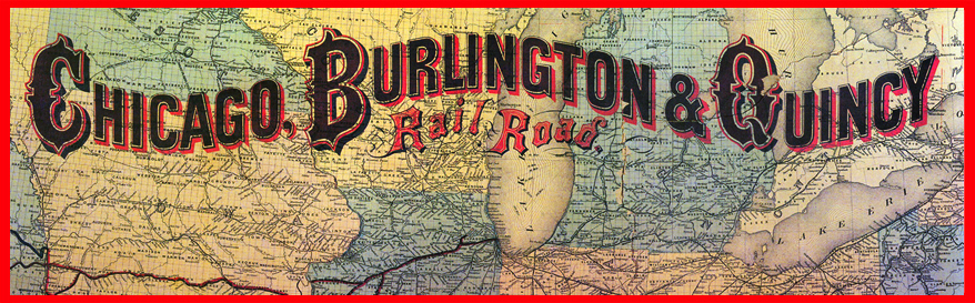 Chicago, Burlington & Quincy Railroad Map.