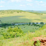 View of the Smoky Hills in Kansas from Coronado Heights