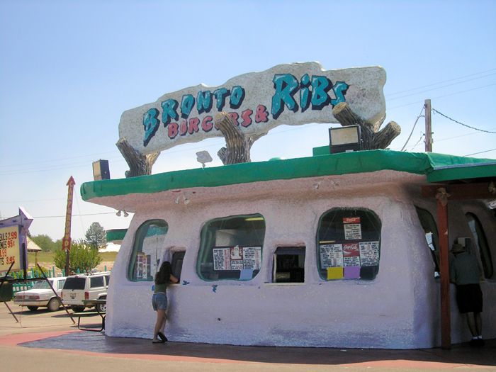 Bronto Burgers & Ribs at Bedrock City in Custer, South Dakota by Kathy Alexander. Bronto Burgers & Ribs at Bedrock City in Custer, South Dakota by Kathy Alexander.