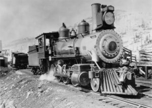 The first train arrived in Denver in 1870.