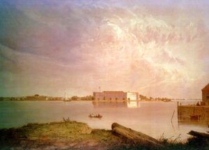 Fort Delaware, Delaware City, Delaware by Seth Eastman, 1870s.