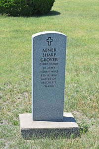 Abner Grover grave in Fort Wallace Cemetery by Kathy Alexander.