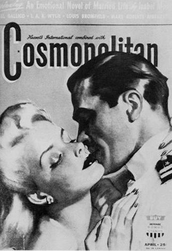 Gerald Ford once worked as a fashion model for Cosmopolitan and Look magazines in the 1940s. He was on this Cosmopolitan cover with Phyllis Brown in April 1942. Illustrator Bradshaw Crandall.