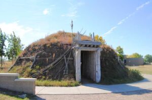 Hidatsa Lodge, Knife River, North Dakota. Photo by Kathy Alexander.