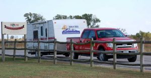 On the road in Kansas. On the road in Kansas.