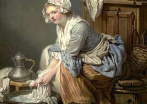 An artist's depiction of Mary Johnson, the first recorded confession of witchcraft in Connecticut