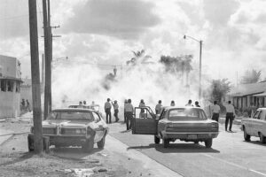 Riot in the Liberty Neighborhoold of Miami, Florida in 1968.
