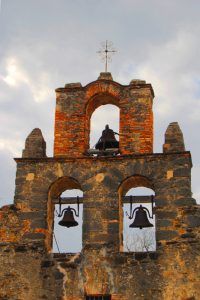 Mission Espada Church Bells, San Antonio, Texas by Kathy Alexander.