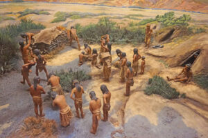 Mojave Indians cremating the dead in Southern California, by the Milwaukee Public Museum.