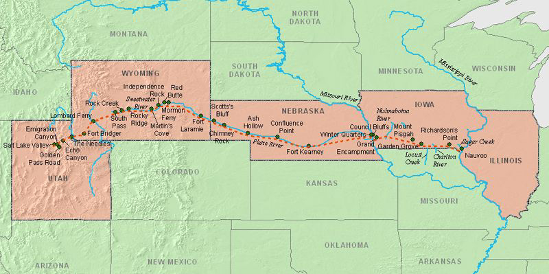 Mormon Trail Map