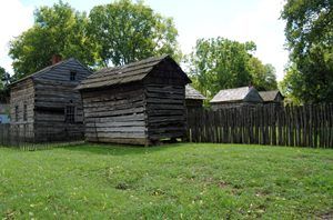 Remaining Rappite buildings in New Harmony, Indiana, by Kathy Alexander.