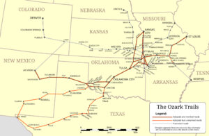 Ozark Trails Map, courtesy of Wikipedia.