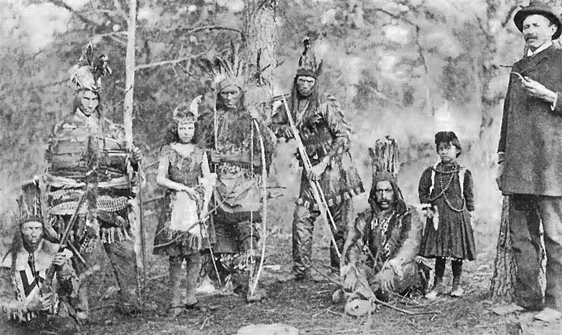 Pamunkey in dance costumes.