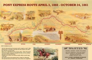 Pony Express Route Map Pony Express Route Map