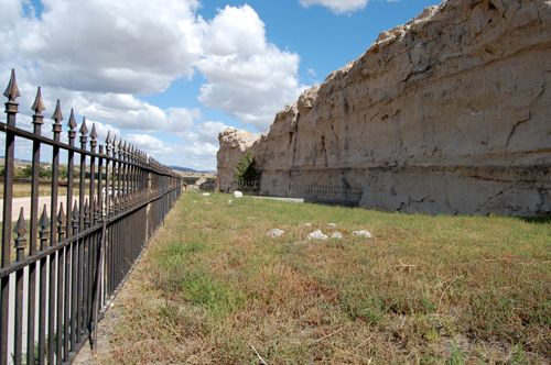 Three unidentified graves lie in the old cemetery, by Kathy Alexander.