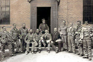 Mormons in the Sugar House Prison in Salt Lake City.