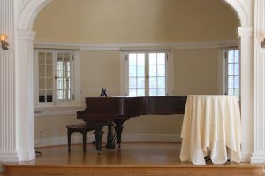 Piano on the Stanley Hotel Ballroom by Kathy Alexander.