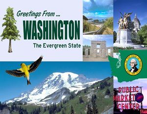 Greetings from Washington Postcard. Available at Legends' General Store.