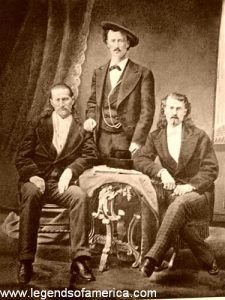 Wild Bill Hickok, Texas Jack, and Buffalo Bill Cody. Wild Bill Hickok, Texas Jack, and Buffalo Bill Cody